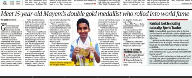 15-year-old Mayem’s double gold medallist who rolled into world fame