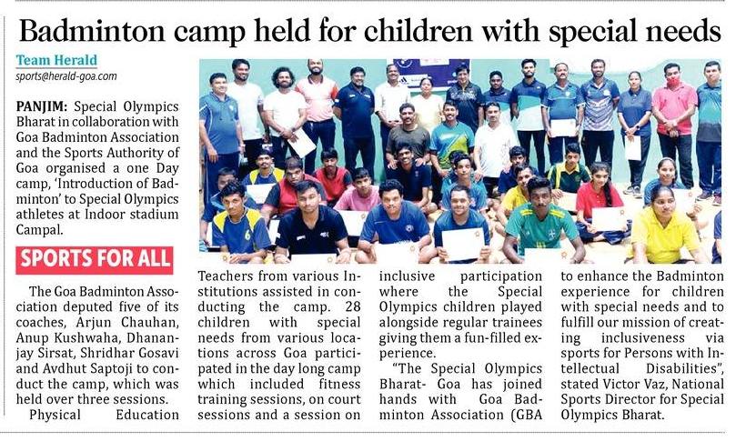Badminton Camp held for children with special needs